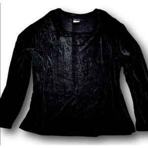 Women's citiknit Black Long Sleeve Tee Plus Size 2X